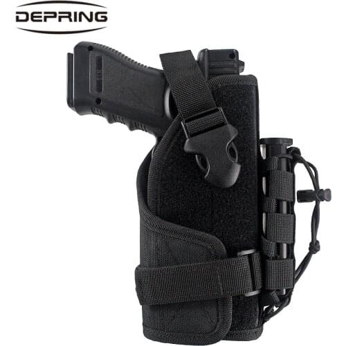 Tactical Molle Right Hand OWB Gun Holster Laser Light Pistol holster with Magazine Pouch for G17 19 92 96 Beretta Revolver 1911
