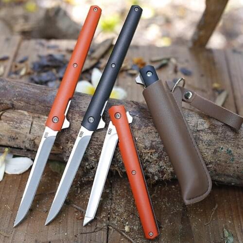 Tactical Knife M390 Steel Folding Blade Knife 7CR15 Outdoor Knife Quick Opening Hunting Knife Fruit Knife Pocket Knives + Sheath