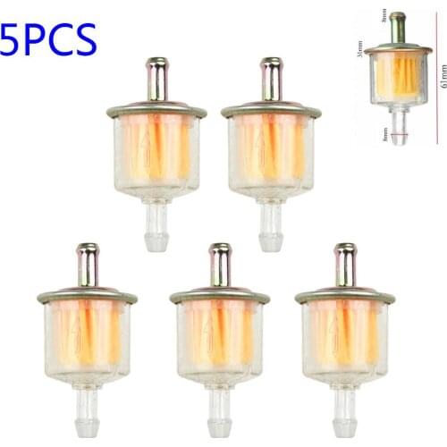 5pc 5/16" Fuel Filters Motorcycle RVs Inline Gas Fuel Line For Motorcycle Moped Scooter Dirt Bike ATV Go Kart Car Accessories