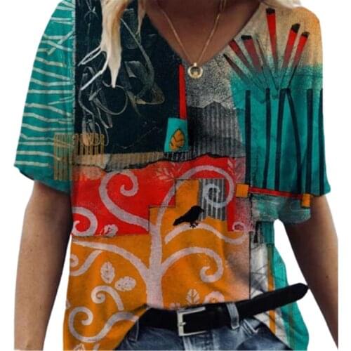 3d Cartoon Floral Print Women T-shirts With Short Sleeves Summer 2021 Fashion Casual Loose Custom Top Ladie Streetwear Plus Size