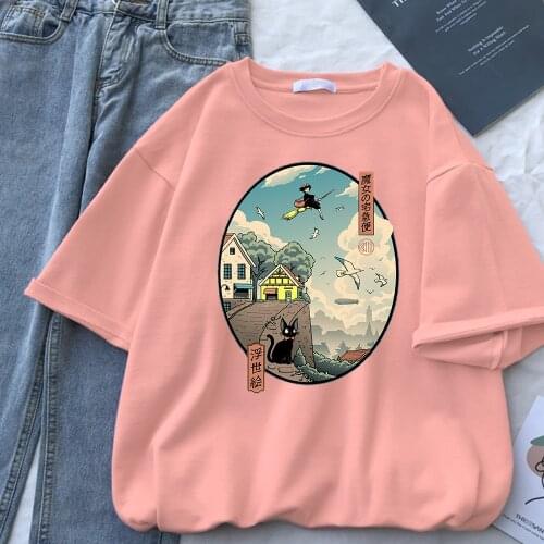 Pink Sailor Moon Printing Women Short Sleeve T-shirt Skin Friendly Casual Female Tshirts Big Size High Quality Women Tee Top