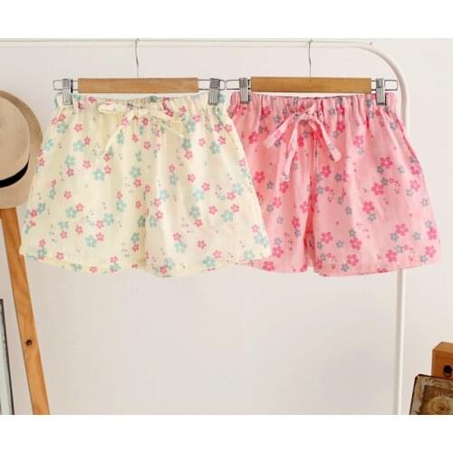 Women Bottoms Sleep Short Pants Pure Cotton Gauze Summer Ladies Pajama Shorts Thin Cool Breathable Home Soft Shorts Beach Pants