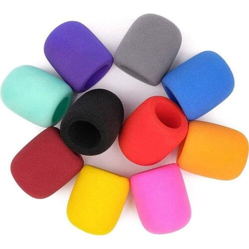 10x Mic Foam Microphone Sponge Covers Professional Studio Windscreen Shield Handheld Microphone DJ Windproof Mic Sleeve