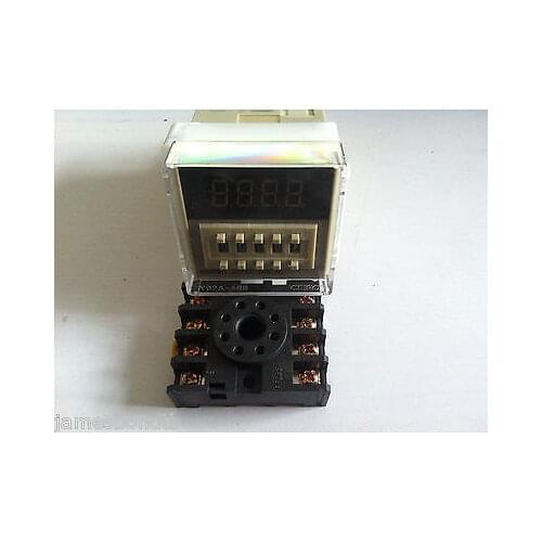 12VDC Programmable DH48S-2Z Time Delay Relay Counter+Socket Base