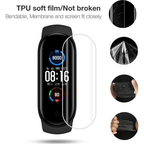 2 PCS HD Protective Film Explosion-proof Scratch-proof Dust-proof Waterproof Soft Film for Xiaomi Mi Band 6/6 NFC