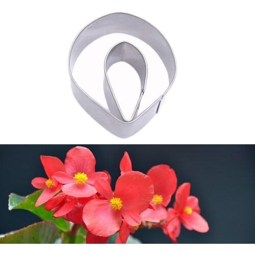 2 pcs/set Begonia Semperflorenshybr Petal Set Stainless Steel Candy Biscuit Cookie Cutters Fondant Cake Decorating Tools