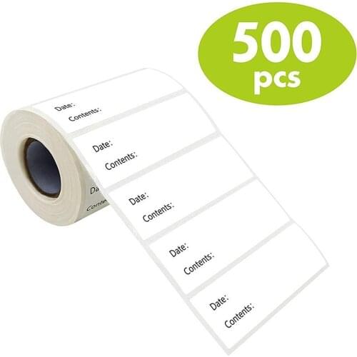 500pcs /Roll Kitchen Adhesive Stickers Refrigerator Freezer Food Storage Date Content Labels For Container Bag Jar Packing