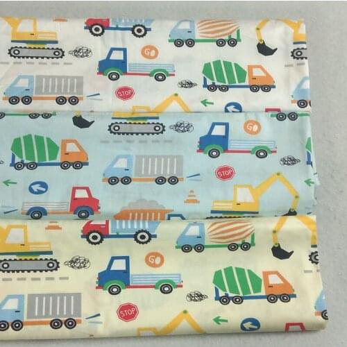 50x160cm Various Cartoon Construction Vehicles Cars Truck Printed 100% Cotton Fabric Car patchwork quilting bedding cushion