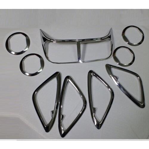 9pcs/set for Chevrolet sail 2010-2014 Air outlet decorative ring cover (4+1pcs ) inside door handle trim bright circle (4pcs)