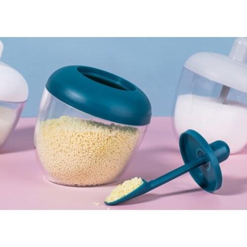 Seasoning Jar Kitchen Bottle Seasoning Jar With Spoon Wide Mouth Design One Pot And One Spoon Sealing Hygiene Milk Bottle