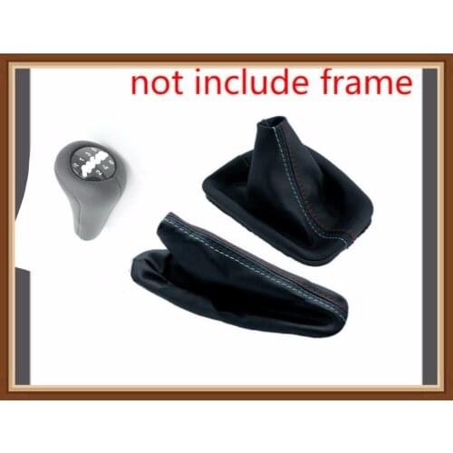 Free ship Car Shift Gears Sticks Manual Handbrake Gaiter Shift Boot Black Leather Boot For BMW 3 Series E36 E46 M3 Car Styling