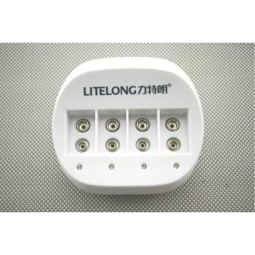 Free shipping 9v battery charger 9v lithium-ion battery charger 4 slots filled automatically power 5 years warranty