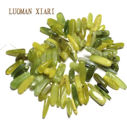 Wholesale 12-18 mm Irregular Stick Shape Natural Lemon Stone Beads For Jewelry Making DIY Necklace Bracelet Strand 15