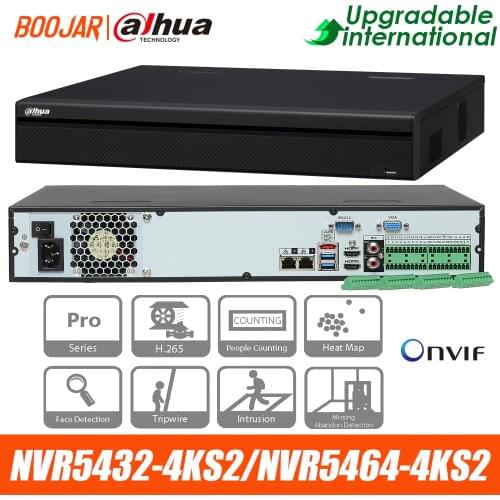 EXPRESS Shipping Dahua NVR5432-4KS2 NVR5464-4KS2 16/32/64 CH 1.5U 4K&H.265 Pro Network Video Recorder 12MP 4HDD