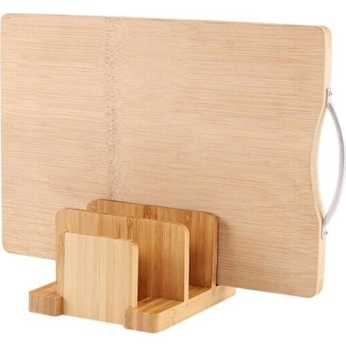 Hot Multifunctional Bamboo Cutting Board Storage Rack Pot Lids Holder Kitchen Supplies Gadgets for Restaurant and Home