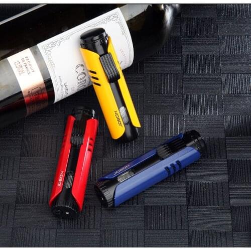 JOBON Cigar Windproof Lighter Straight Into The Fire Inflatable Igniter Spray Gun Cigar Accessories