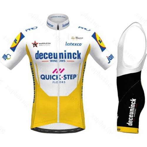 DECEUNINCK QUICK-STEP TDF 2020 SET Pro Team Cycling Jersey Bib Sets Bicycle Cycle Cloth Quick Dry Bike Clothing Ropa Ciclismo