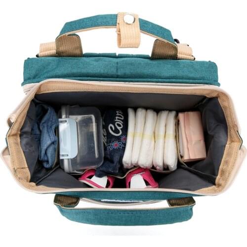 Multifunctional Diaper Bag Folding Baby Mommy Travel Backpack Portable Large Capacity Nappy Maternity Bag for Stroller Pram Cart