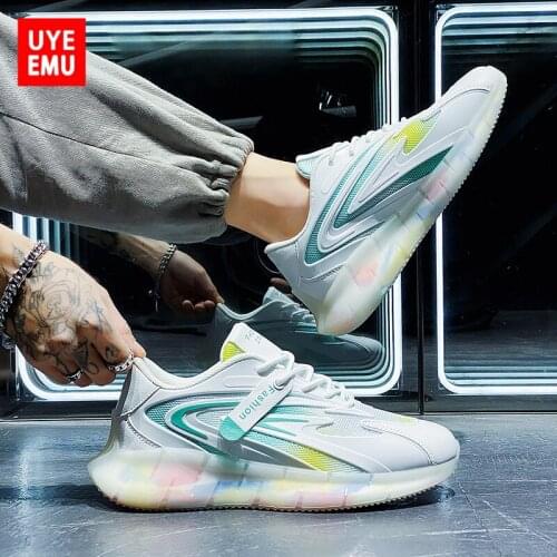UYEEMU Mens Shoes 2021 New Summer All-Match Thin Breathable Increase Sneakers Sports Casual Running Shoes Size 39-44 #FB2255