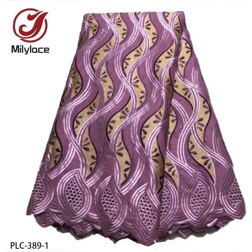 Latest African Lace Fabric High Quality Swiss Voile Lace In Switzerland 100% Cotton Fabric for Dress PLC-389