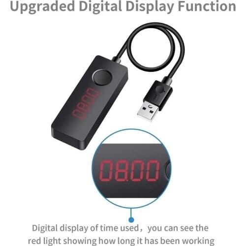 New Mouse Jiggler USB Port Mouse Mover with 3 Modes supports Multi-track,Simulate Mouse Movement to Prevent Entering Sleep Mode