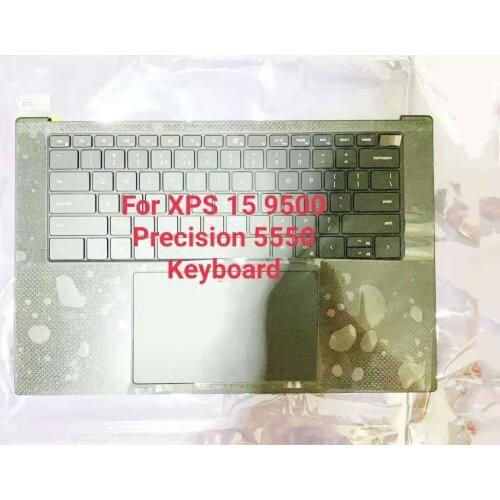 Original 0DKFWH For Dell XPS15 9500 Precision 5550 Laptop Replacement US Palmrest Upper Cover Case Keyboard speaker Touchpad