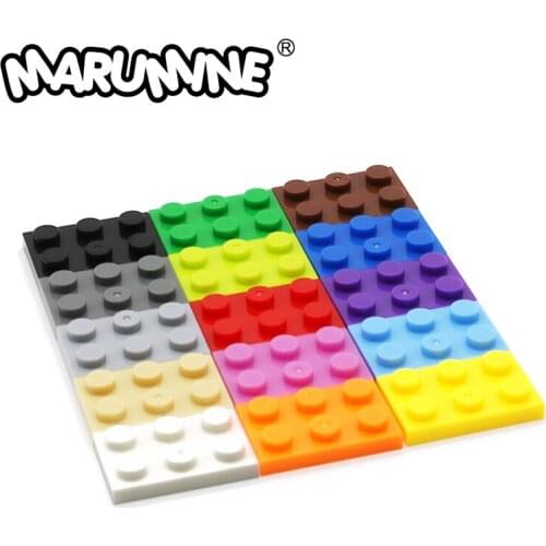 Marumine 2x3 Dots Baseplate MOC Brick Parts 50PCS Building Bricks 3021 Classic Blocks Accessories Compatible All Major Brands