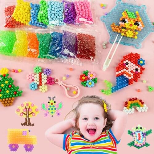 Puzzle 3D Handmade Magic Aquabeads DIY Water Spray Beads Set Ball Games Children Toys for Girls