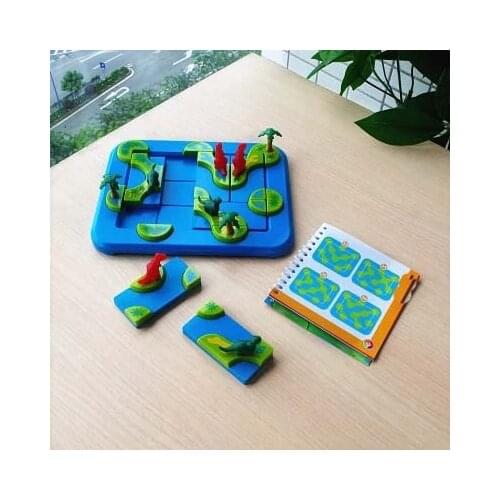 Logical Reasoning Puzzles Baby Puzzle Cross The Island Dinosaur Kindergarten Puzzle Game Birthday Present 2021