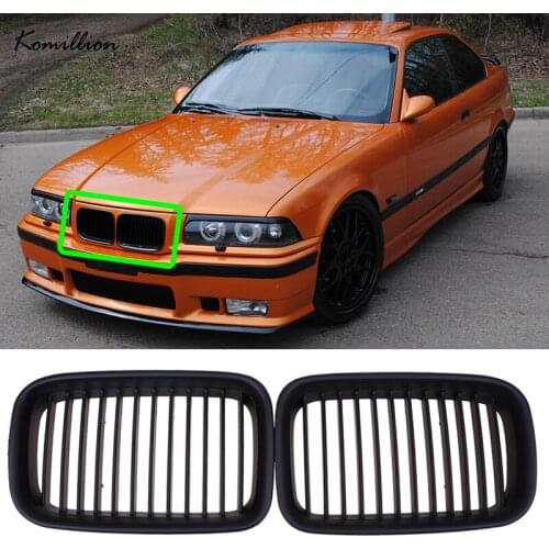 1 Pair Car Front Grille Matte Black Inlet Grilles Kidney for BMW 3-Series E36 M3 Sedan/Coupe/Cabrio/Touring/Compact 1990-1996