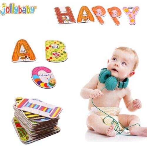 Sozzy Baby Alphabet Puzzle Toy Colorful Letter Card Infant Early Educational Toy DIY Creative Toys Gift For Children