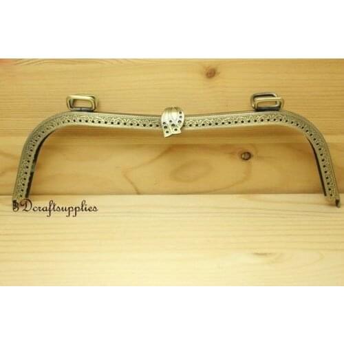 Bag purse frame metal frame sewing frame clasp 26 cm anti bronze K81