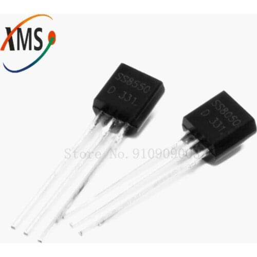 100pcs 50PCS SS8050 + 50PCS SS8550 TRANSISTOR NPN PNP TO-92 IC