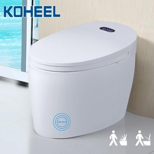 KOHEEL Smart Toilet Elongated Remote Controlled Toilet One-Piece Intelligent Toilet WC Integrated Automatic F3