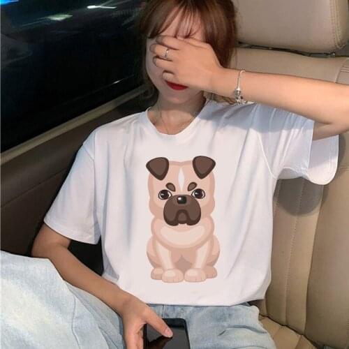 Women Short Sleeve T-shirts Loose Harajuku Plus Size XXL Dogs Printed Simply All-match Women Korean Style Leisure Tops