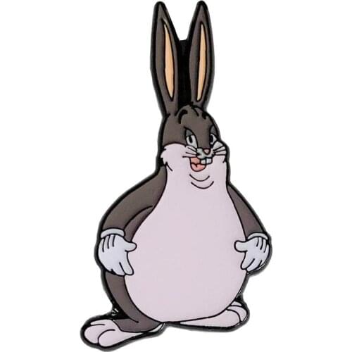 Rabbit Badge The wise bunny knows the carrot will not hop to him Badge Jewelry