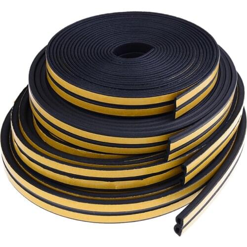 10m E/D/P/I Type Self Adhesive Foam Rubber Weatherstrip Doors Window Soundproof Seal Strip Sealed Door Collision Strip
