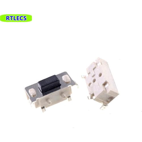 1000pcs in tape and reel pack Tact Switch SMD Type 2x4x3.5 250g force horizontal type LCP material Re-flow solderable