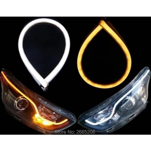 2PCS Car LED Ultrathin Daytime Running Light Signal Light stickers for Renault clio megane 2 3 captur logan kadjar accessories