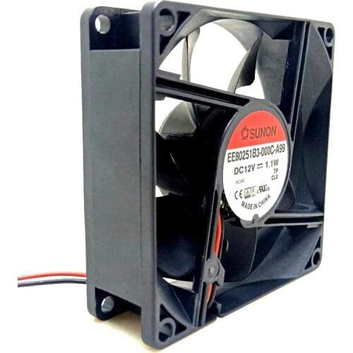 2pcs new sunon EE80251B3-000C-A99 8cm 8025 12V 1.1W Dual ball bearing Silent quiet fan 80mm mute air volume computer cooling fan