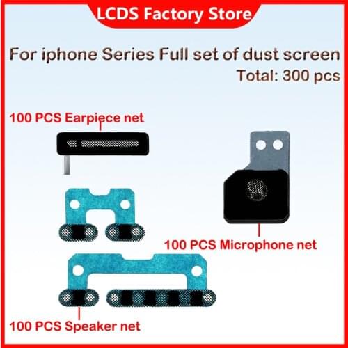 300 pcs Full set of dust screen For iphone 6 6S 7 8 Plus X XR XS MAX 11 PRO MAX Earpiece Speaker Microphone Anti Dust Mesh Net