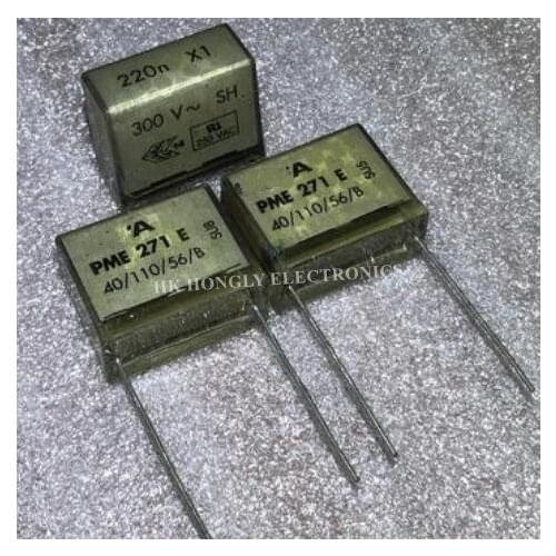 5PCS PME271E PME271 PME 271 E 220n X1 300V 0.22UF 220N 300VAC P=22.5mm Film Capacitor