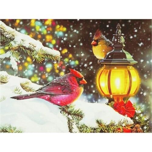 5D DIY full diamond square/round diamond embroidery bird diamond painting animal rhinestone picture mosaic light color cross sti