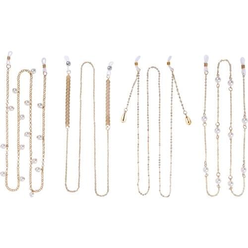 Fashion Pearl Mask Chains Eyeglasses Chain For Women Sunglasses Lanyards Eyewear Retainer Cord Holder Neck Strap Hanging