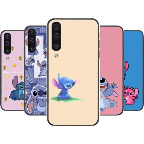 Stitch Ear Phone cover hull For SamSung Galaxy S8 S9 S10E S20 S21 S5 S30 Plus S20 fe 5G Lite Ultra black soft case