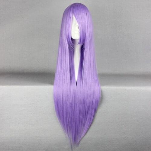 Long Straight Synthetic Purple Hair Heat Resistant Fiber Party Cosplay Hair Accessories