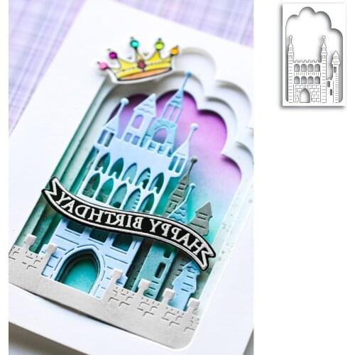 STONE KEEP CASTLE COLLAGE Metal Cutting Die Scrapbook Diary Decoration Stencil Embossing Template DIY Greeting Card Handmade New