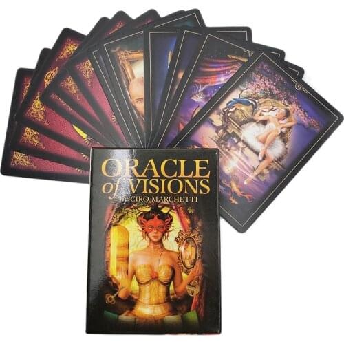 Visions Oracle Cards Divination Fate Gameplay 52 Sheet Tarot Cards Deck Family Entertainment Party Playing Board Game
