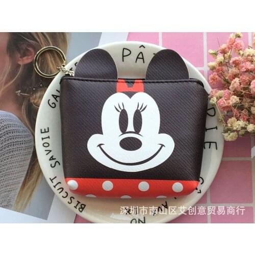 Disney cartoon coin purse Stitch bag for Key storage coin pu purse lovely bag pendant packet lady Clutch mini purse wallet