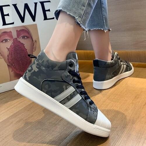 Women Vulcanize Shoes 2021 Fashion High Top Casual Shoes Women Platform Comfort Flat Shoes Women Plus Size Shoes Zapatos Mujer